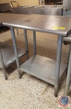 Eagle Stainless Steel Prep Table w/ Shelf Model No. T2430B 30