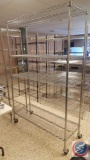 Four Tier NSF Shelving on Casters 47 1/2