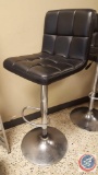 {{7X$BID}} (7) Adjustable and Swiveling Pedestal Based Bar Stools