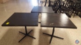 {{3X$BID}} (3) Wood Good Industries Pedestal Restauraunt Tables 36
