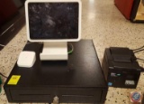 Star TSP100 Receipt Printer, APG Cash Drawer, Square iPad Stand Mount w/ Chip Card Reader + AC Power