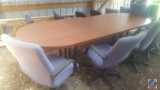 10' Oval Conference Table (120'' x 46'') Split in the middle (has connecting rails) for easy