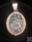 Henry T Morris* Natural Turquoise and Silver Pendant Hallmarked 'HTM Sterling' Circa 1970s *Henry