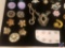 Assorted Costume Jewelry Incl. Rhinestone Brooch, Rhinestone Clip On Earrings