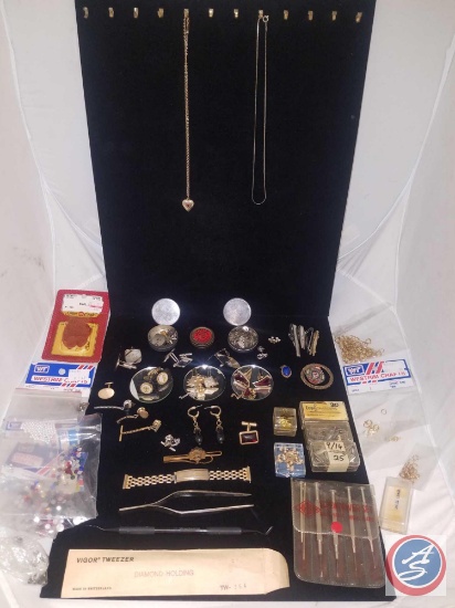 Assorted Crimping Beads, Vigor Diamond Holding Tweezers, Solid Brass-Nickel Plated Screwdriver Set,