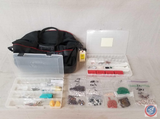 Assorted Beading Stones, Crafting Supplies in Delsey Rolling Bag