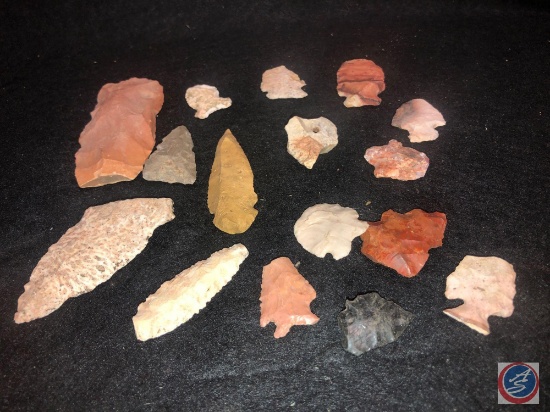 Pre-Historic Desert Bare Point Arrow Heads, Bird Point Arrow Heads