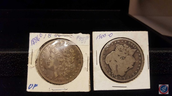 1886 O and 1900 Morgan Silver Dollar