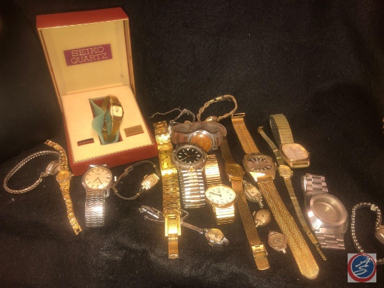 Seiko Quartz Watch in Box, KronoIron Watch, Benrus Watch, Croton Watch, More