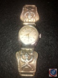 Sterling Silver Navajo Watch Tips with Aubry Watch Face