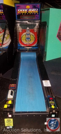 Skee Ball Lightning Arcade Game with Intercard Reader Serial No. 95121259 Model No. N1CN2ATO {{SOME