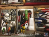 Wire Cutters, Pipe Wrench, Level, Assorted Screwdrivers, Assorted Hex Wrenches, Cable Wraptor, Wing