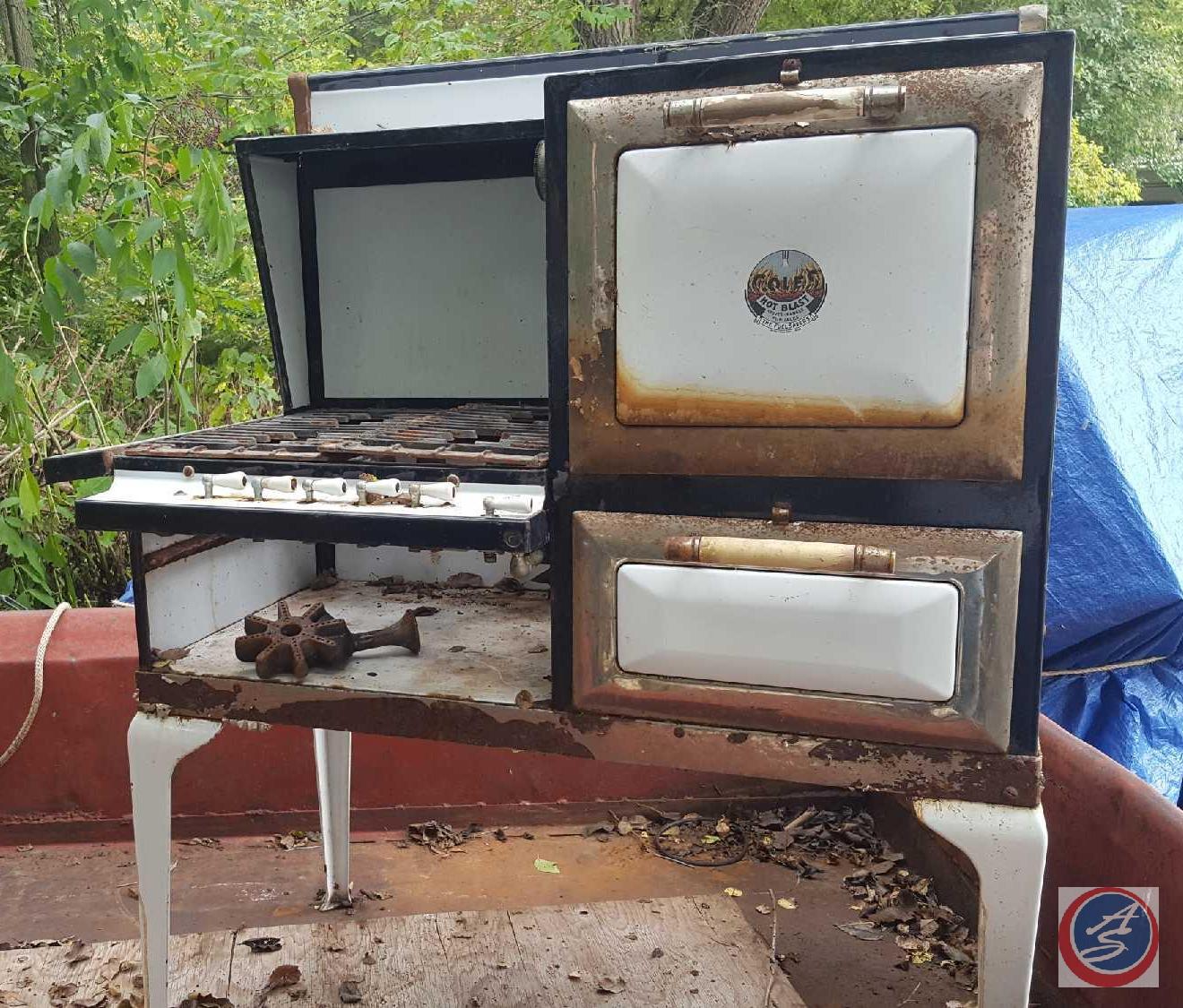 Antique Coles Hot Blast Propane Powered Enameled | Proxibid