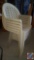 (6) Plastic Patio Chairs, Grosfillex Patio Table 65