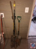 (2) Root Slayer Round Tip Shovels, Trench Shovel, Square Head Shovel