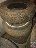 (2) Spartan Tires, (1) Titan Tire, (1) Unknown Brand Tire STI85/80R13