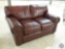 Faux Leather Loveseat w/ Nail Head Accents 60