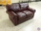 Faux Leather Loveseat w/ Nail Head Accents 60