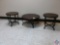 {{3XBID}} (3) Round Accent Tables 24 x 25 in. and 36 x 18 in.
