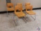 {{5XBID}} (5) Tan Molded Plastic 16.5 in. Youth Size Stackable Chairs