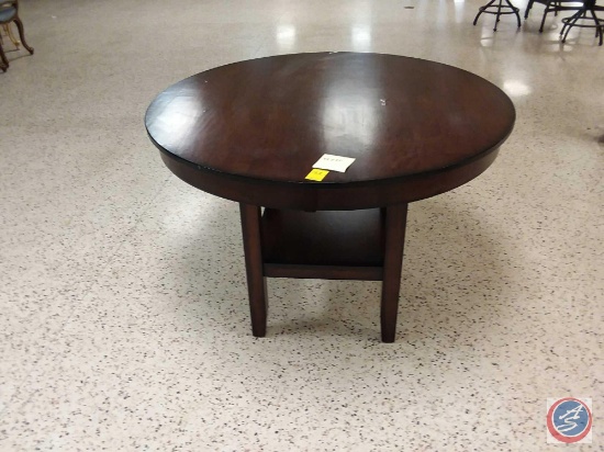 Round Dining Table w/ Lower Shelf 42 x 36 in.