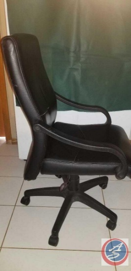 {{5x$BID}} [5] Black Upholstered Executive Rolling Office Chair w/ Arms {{SOLD (5) TIMES THE MONEY}}