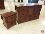 {{2X$BID}} Six Drawer Dresser w/ Single Cupboard 61