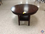 Round Dining Table w/ Lower Shelf 42 x 36 in.