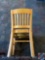 {4 x $ BID} Light Oak Finish Slat-Back Chairs (Sold Times the Money)