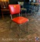 {4 x $ BID} Vitro Seating Products Red and Chrome Upholstered Chairs Excellent Condition (Sold Times
