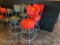 {4 x $ BID} Vitro Seating Products - (2) Red, and (2) Charcoal Upholstered and Chrome Bar Stools 30