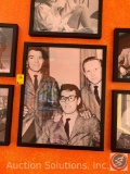 (6) Framed Photos of Buddy Holly, Elvis Presley, Elvis Costello and More
