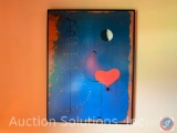 (2) Framed Abstract Prints one marked Miro 1525