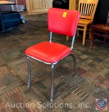 {6 x $ BID} Vitro Seating Products Red and Chrome Upholstered Chairs Excellent Condition (Sold Times