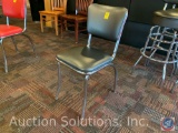 {4 x $ BID} Vitro Seating Products Charcoal and Chrome Upholstered Chairs Excellent Condition (Sold