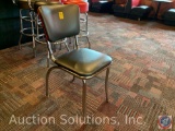 {4 x $ BID} Vitro Seating Products Charcoal and Chrome Upholstered Chairs Excellent Condition (Sold