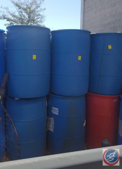 (12) 50 Gallon Plastic Barrels w/ Lids