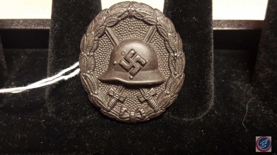German WWII Spanish Black Condor Legion Wound Badge. Measures 1 7/16 wide by 1 3/4" tall. The front