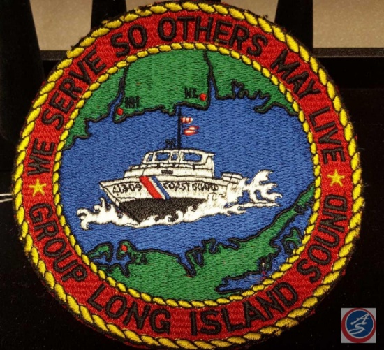 USCG Coast Guard Long Island Sound Squadron Patch. Measures 6 in diameter. The front shows a US