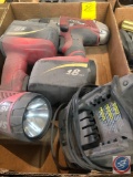 Skil Flashlight Model no 2897 w/ Battery and Charger, Skil X Drive Drill Driver w/ Stud Finder and