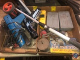 Actron Timing Lights, Assorted Timing Lights, Hole Saw Kit, Lufkin Sq. Ft. Calculator Roller, Drill