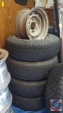 (4) 6 Lug Chevy Rally's Goodyear Radial Tires w/ Extra Rim