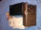 Vintage Monarch 6 Transistor Radio in Brown Leather Case, General Electric 6 Transistor Radio in