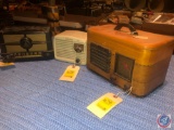 1949 Silvertone Portable Tube Radio Model No. 8004 and General Electric Portable Tube Radio