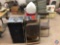 (3) Vintage Folding Chairs, Vintage Trunk and Assorted Coolers