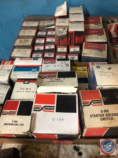 Borg Warner Parts Such As Starter Solenoid Switches, Distributor Caps and Trailer Connectors,