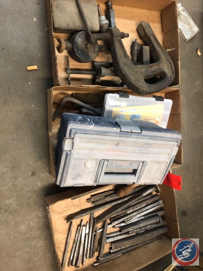 Small Combination Level, Hacksaw, Assorted Drill Bits and Files, Uni-Syn Carburetor Synchronizer in