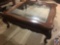 Wooden Coffee Table with Glass Center Measuring 42