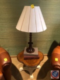 Pedestal End Table, Floor Lamp Measuring 56