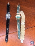 Bulova 17 Jewels Watch, Black Quartz Watch with Stainless Steel Back, HHC Golf Watch